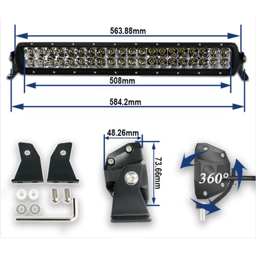 ALO-D5D1-20-E12J Балка 9-36В, 200Вт, 7014Лм, 6500K, 20", Рабочий свет - белый, Сценографический, фото , изображение 7