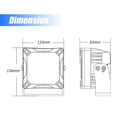 ALO-K-W-4-C26T3 4" Фара 9-36В, 90Вт, 6800Лм, 6500K Рабочий свет 100°, фото , изображение 10