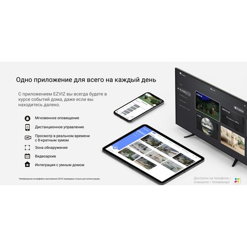 Wi-Fi внутренняя IP камера EZVIZ CB1 2 Мп (2,8 мм), фото , изображение 20