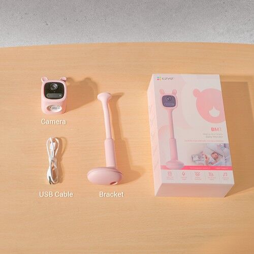 Wi-Fi видеоняня (розовый заяц) EZVIZ BM1 2 Мп (4 мм), фото , изображение 10