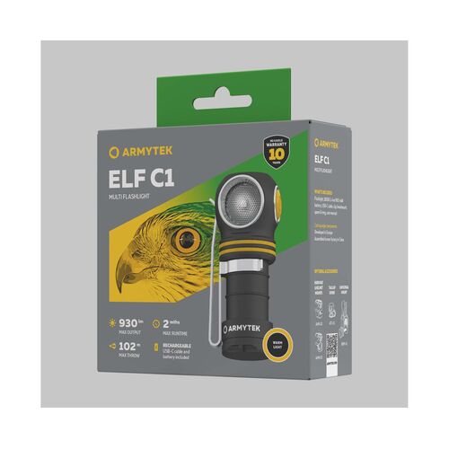 Фонарь Armytek Elf C1 USB-C (Теплый свет), фото , изображение 5