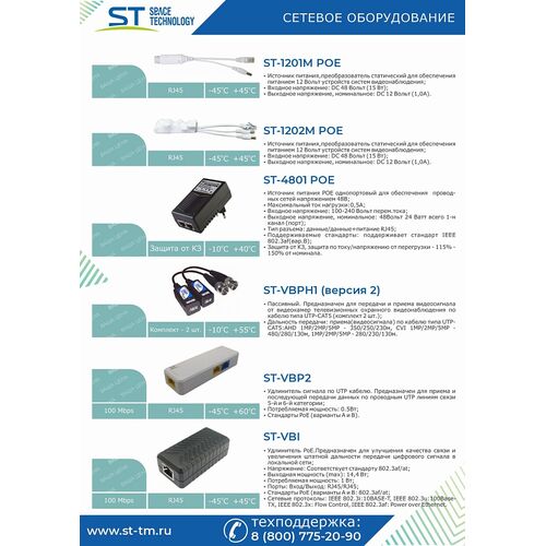 Источник питания ST-1201M POE (без v./v.2), фото , изображение 4