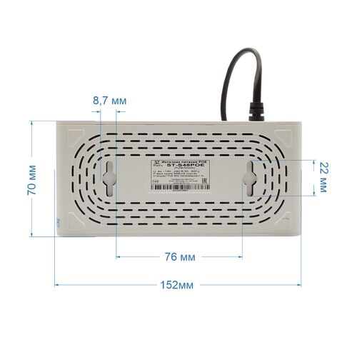 Источник питания ST-S48POE (P/2М/55W/А), фото , изображение 6