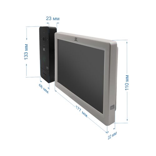 Домофон ST-MР300/7 серия «Земля» БЕЛЫЙ (TS/SD/WF/IPC/1080P/IP/110°/IC) КОМПЛЕКТ, фото , изображение 4