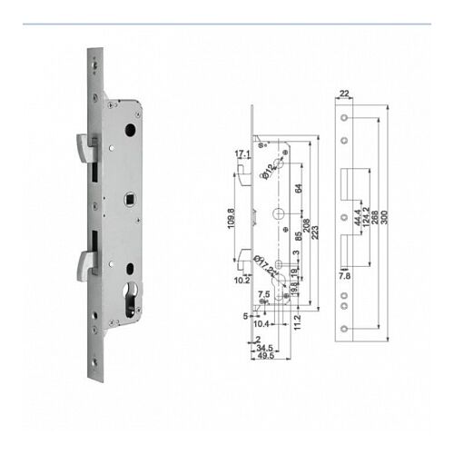 Электронный врезной замок Selock Slim Slide с возможностью установки на раздвижные двери, фото , изображение 5