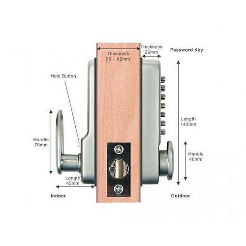 Врезной механический кодовый замок Selock Code 20B, фото , изображение 10