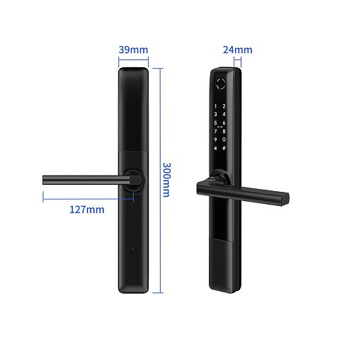 Врезной биометрический замок Selock Hotel Slim Black с возможностью установки на узкопрофильные пластиковые и стеклянные двери с управлением через мобильное приложение Ttlock, фото , изображение 7