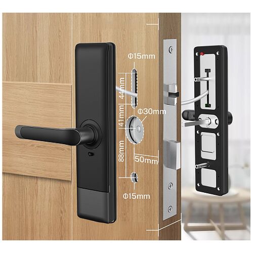 Врезной биометрический замок Selock Hotel Lux с возможностью дистанционного управления и доступа через мобильное приложение Ttlock, фото , изображение 6