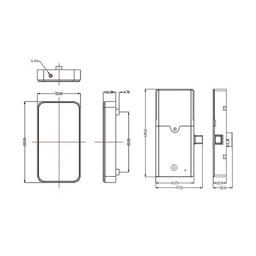 Электронный мебельный кодовый замок для шкафчиков Selock Hotel Locker с возможностью удаленного открытия и смены паролей через мобильное приложение Ttlock, фото , изображение 6