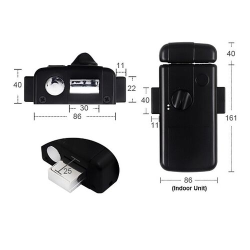 Электронный всепогодный автономный накладной замок с механическим ключом и пультом Selock Key, фото , изображение 4