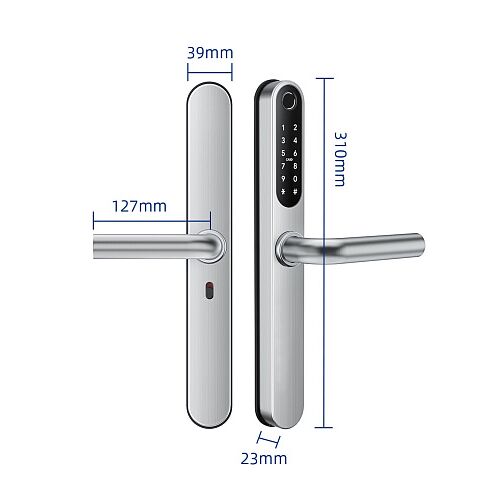 Врезной биометрический замок Selock Hotel Slim с возможностью установки на узкопрофильные пластиковые и стеклянные двери с управлением через мобильное приложение Ttlock, фото , изображение 5
