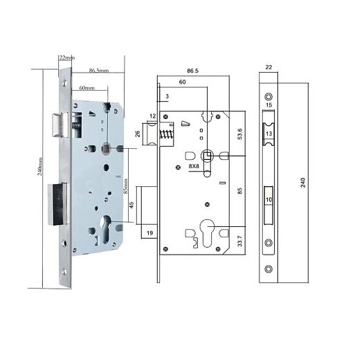 Электронный врезной замок Selock Lite, фото , изображение 5