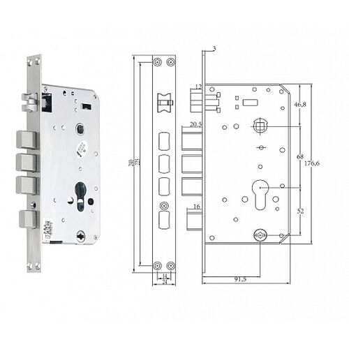 Двусторонний врезной биометрический замок Selock Hotel Dual с возможностью удаленной смены кода с управлением через мобильное приложение Ttlock, фото , изображение 5