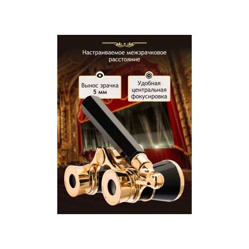 Театральный бинокль-лорнет Levenhuk Broadway 325E, черный, Цвет: Черный, фото , изображение 14