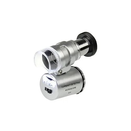 Микроскоп Kromatech 60x мини, с подсветкой (2 LED) и ультрафиолетом (9882), фото 