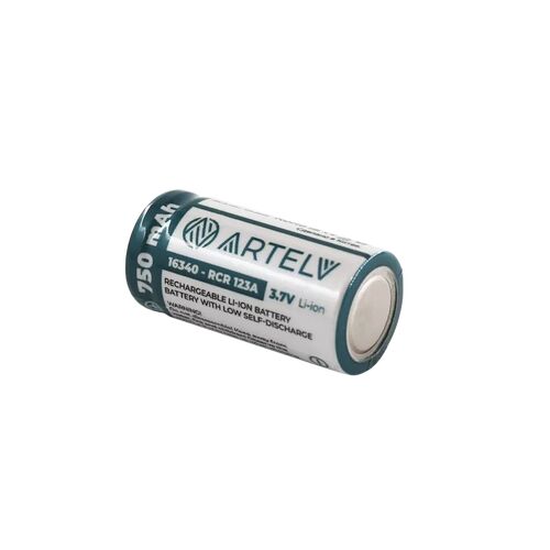 Аккумуляторная батарея RCR123 ARTELV 3.7V Li-Ion 750 mAh, фото , изображение 2
