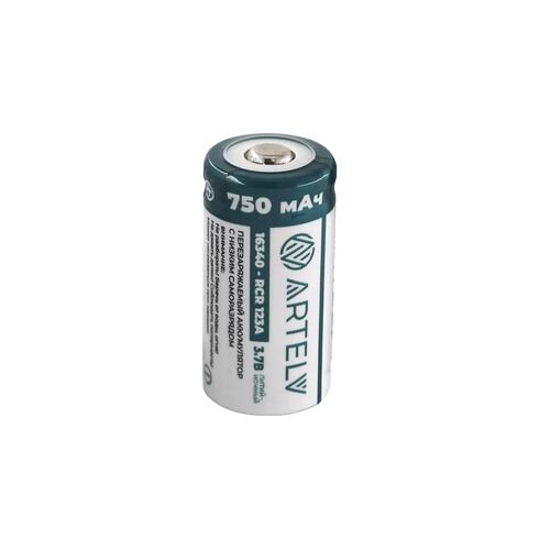 Аккумуляторная батарея RCR123 ARTELV 3.7V Li-Ion 750 mAh, фото , изображение 3