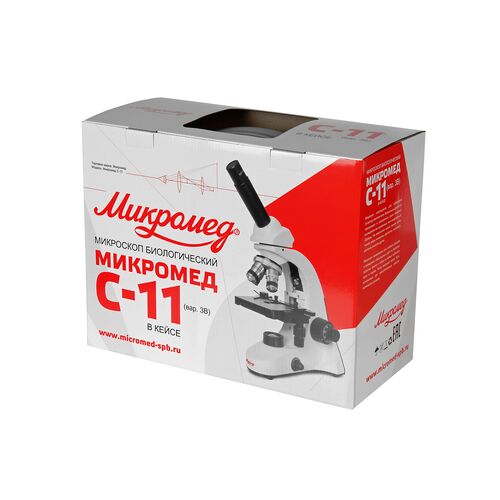 Микроскоп биологический Микромед С-11 (вар. 3B) в кейсе, фото , изображение 11