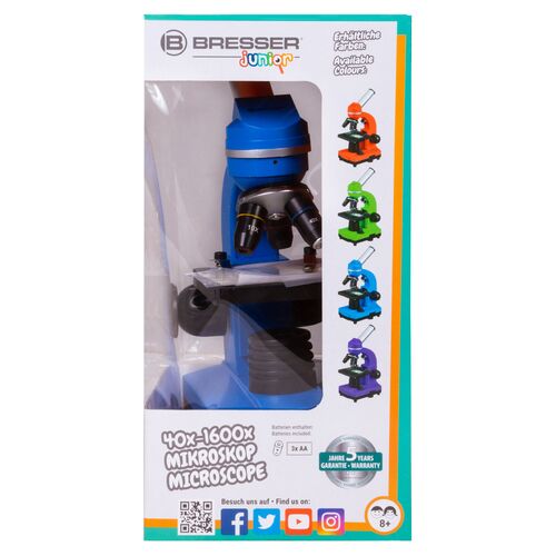 Микроскоп Bresser Junior Biolux SEL 40–1600x, синий, фото , изображение 16