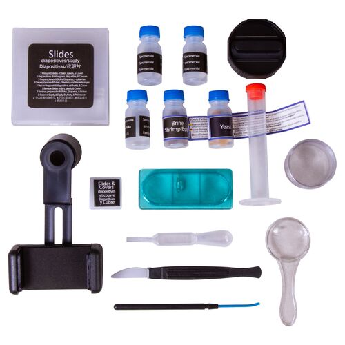 Bresser Микроскоп National Geographic 40x-800x с держателем для смартфона, фото , изображение 7