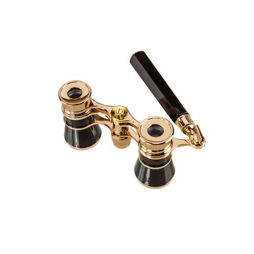 Бинокль театральный Veber Opera БГЦ 3x25 лорнет, черный/золотой, фото , изображение 2