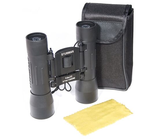Бинокль STURMAN 14x32, черный, фото , изображение 3