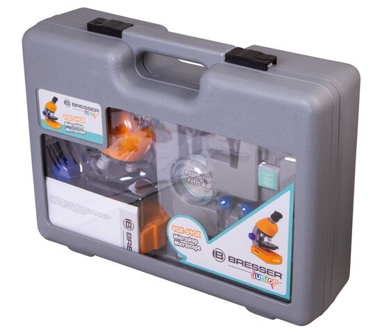 Микроскоп Bresser Junior 40–640x с набором для опытов, в кейсе, фото , изображение 13