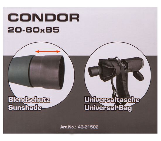 Зрительная труба Bresser Condor 20–60x85, прямая, фото , изображение 18