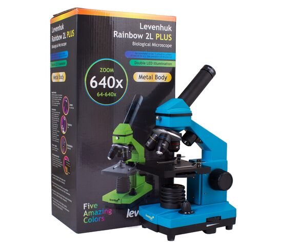 Микроскоп Levenhuk Rainbow 2L PLUS Azure\Лазурь, Цвет: Лазурь, фото , изображение 16