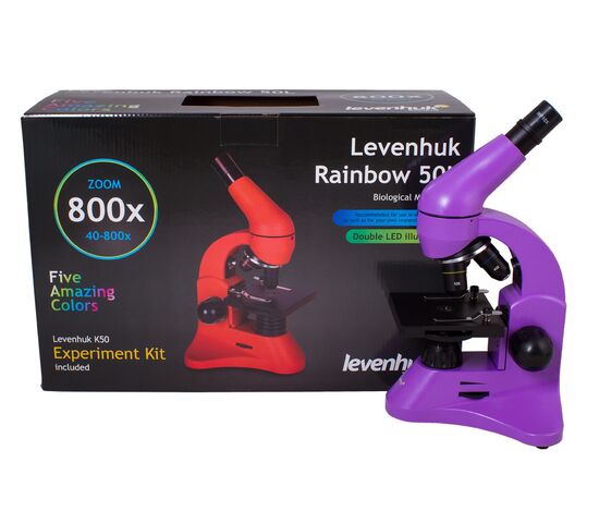 Микроскоп Levenhuk Rainbow 50L Amethyst\Аметист, Цвет: Аметист, фото , изображение 20