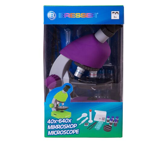 Микроскоп Bresser Junior 40x-640x, фиолетовый, Цвет: Фиолетовый, фото , изображение 11