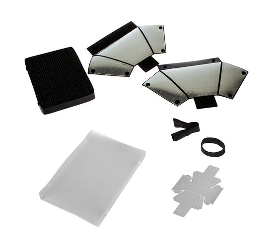 Отражатель Falcon Eyes SR-CA kit с рассеив. и сот. нас. для накамер. вспышки, фото , изображение 4