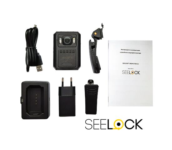 Персональный носимый видеорегистратор SEELOCK Inspector D3 128Гб с GPS, Объем памяти: 128 Гб, фото , изображение 2