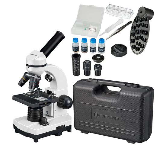 Микроскоп Bresser Junior Biolux SEL 40–1600x, белый, в кейсе, фото , изображение 12
