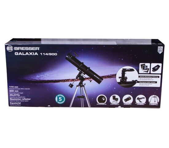 Телескоп Bresser Galaxia 114/900 EQ, с адаптером для смартфона, фото , изображение 11