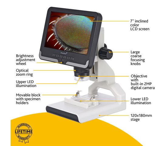 Микроскоп цифровой Levenhuk Rainbow DM700 LCD, фото , изображение 15