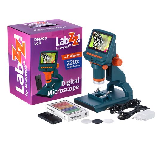 Микроскоп цифровой Levenhuk LabZZ DM200 LCD, фото , изображение 2