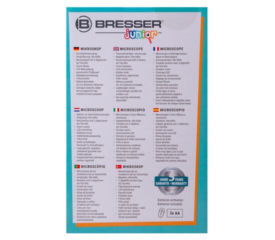 Микроскоп Bresser Junior 40–640x, фото , изображение 18