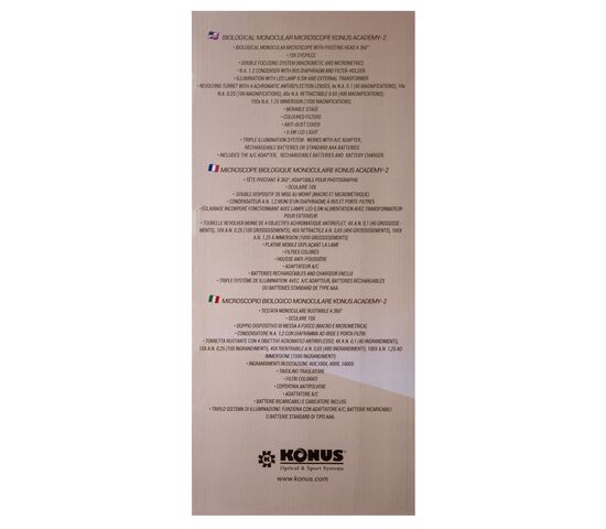 Микроскоп Konus Academy-2 1000x, фото , изображение 16