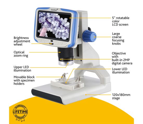 Микроскоп цифровой Levenhuk Rainbow DM500 LCD, фото , изображение 15
