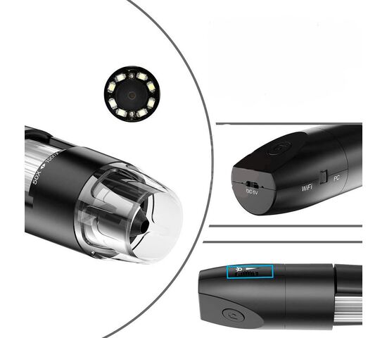 USB-микроскоп цифровой iCartool Wi-Fi, 2 Мпикс, 50–1000x (IC-V316), фото , изображение 4