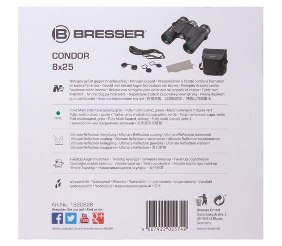 Бинокль Bresser Condor UR 8x25, фото , изображение 14