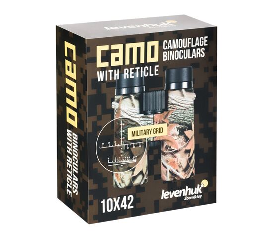Бинокль Levenhuk Camo Moss 10x42 с сеткой, Цвет: Moss, фото , изображение 14