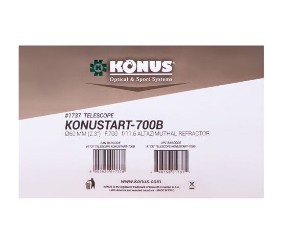 Телескоп Konus Konustart-700B 60/700 AZ, фото , изображение 18