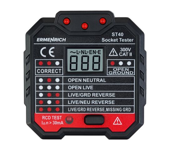 Тестер розеток Ermenrich Zing ST40, фото 