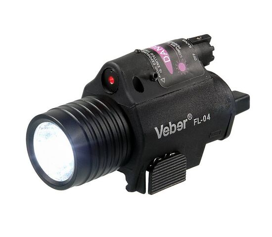 Подствольный фонарь Veber FL-04 с лазером, фото 