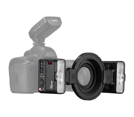 Комплект импульсных осветителей Godox MF12-K2 для макросъемки, фото 