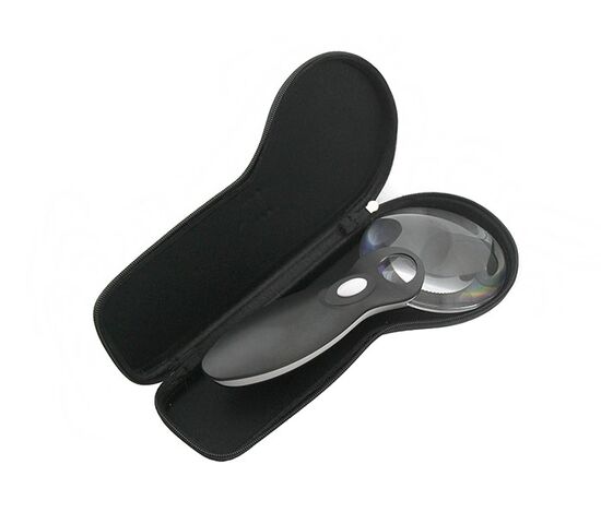 Лупа с ручкой и подсветкой Veber G-288-090, 3x-6x, 90 мм, фото , изображение 3