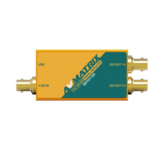 Усилитель-распределитель AVMATRIX SD1121-12G 1×2 12G-SDI с восстановлением тактовой частоты, фото , изображение 2