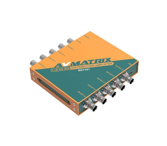 Усилитель-распределитель AVMATRIX SD1191 3G-SDI 1×9 с восстановлением тактовой частоты, фото , изображение 3